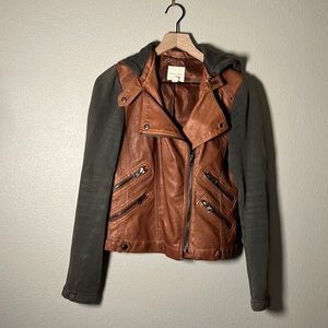 Vegan leather silence + noise light jacket.